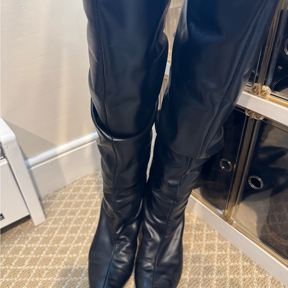 Zara Sleek Black Heeled Boots